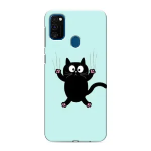 Чехол с принтом для Samsung Galaxy M31 (AlphaPrint) Модные коты (Падающий кот)
