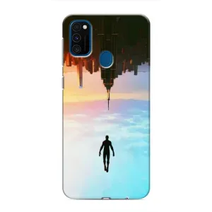 Чехол с человеком пауком для Samsung Galaxy M31 - (AlphaPrint) (Паук человек)