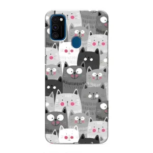 Чехлы с Котиками для Samsung Galaxy M31 (VPrint) (Рисованные котики)
