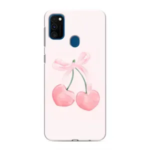 Чехол с розовым рисунком для Samsung Galaxy M31 (Розовые вишни)