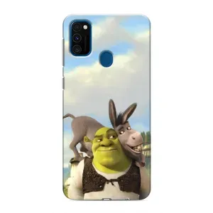 Чехол с мультфильмом Шрек на Samsung Galaxy M31 (Шрек и Осел)