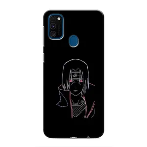 Чехлы на тему: Итачи Учиха для Samsung Galaxy M31 (AlphaPrint) (силуэт Итачи)