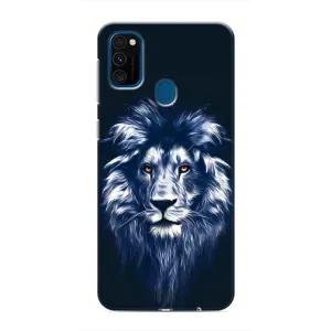 Чехол со Львом для Samsung Galaxy M31 (VPrint) (Синий Лев)