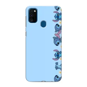 Чехол с принтом Стич на Samsung Galaxy M31 (Стич фон)