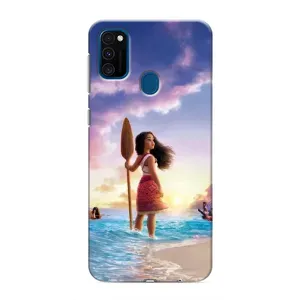 Чехол с мультфильмом Моана Samsung Galaxy M31 (Моана с веслом)