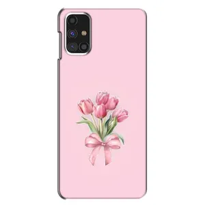 Чехол с розовым рисунком для Samsung Galaxy M31s (Букет цветов)