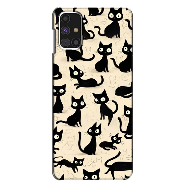 Чехол с принтом «Черные коты» для Samsung Galaxy M31s