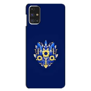 Чохли для Samsung Galaxy M31s Укр. Символіка (AlphaPrint) (Квітковий Герб)