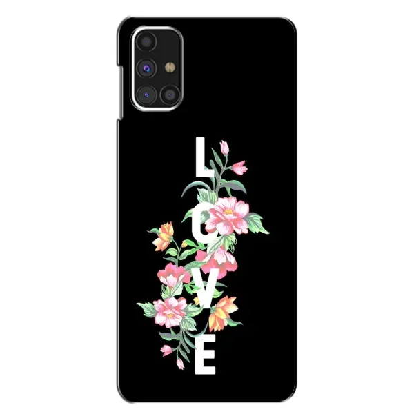 Чохол з принтом «Квіти LOVE» для Samsung Galaxy M31s