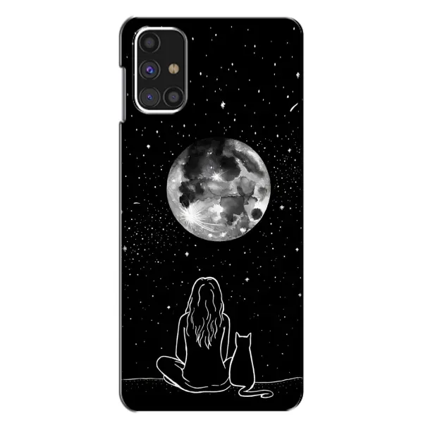 Чехол с принтом «Девушка с котом» для Samsung Galaxy M31s