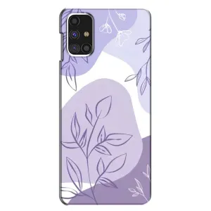 Силконовий чохол з принтом в квітах на Samsung Galaxy M31s (Фіолетове листя абстракція)