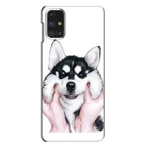 Чехол с Хаски для Samsung Galaxy M31s - (AlphaPrint) (Хаски улыбака)