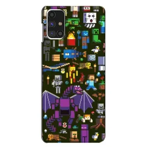 Чохол Майнкрафт на Samsung Galaxy M31s (AlphaPrint) Minecraft (Колаж Майнкрафт)