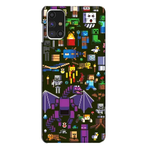 Чохол з принтом «Колаж Майнкрафт» для Samsung Galaxy M31s