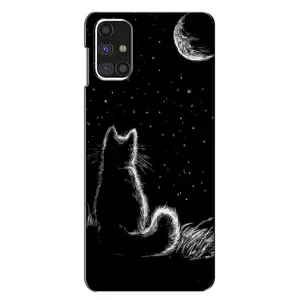 Чехол с принтом для Samsung Galaxy M31s (AlphaPrint) Модные коты (Котик и луна)