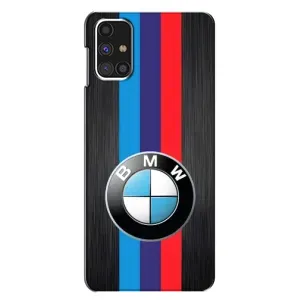 Чехол для Самсунг М31с - с принтом БМВ (AlphaPrint) (Лого BMW)