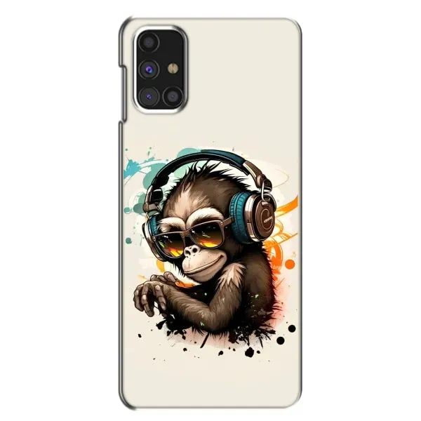 Чохол з принтом «Макака в навушниках» для Samsung Galaxy M31s