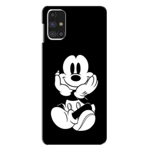Эксклюзивный чехол для Samsung Galaxy M31s (AlphaPrint - Мультяшные) (Микки на черном)