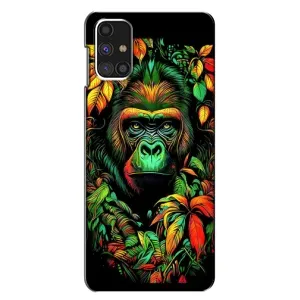 Чохол з Мавпами Samsung Galaxy M31s - (AlphaPrint) (Мавпа в квітах)