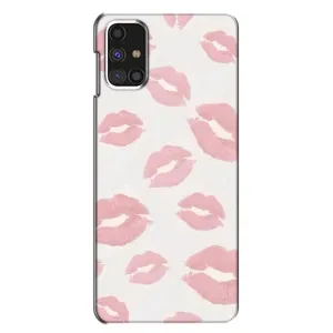 Чехол с розовым рисунком для Samsung Galaxy M31s (Розовые губы)