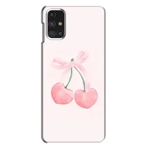 Чехол с розовым рисунком для Samsung Galaxy M31s (Розовые вишни)