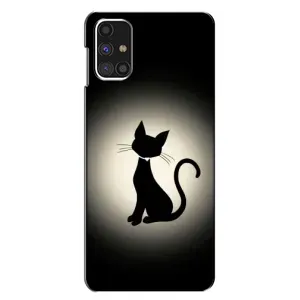 Чехол с принтом для Samsung Galaxy M31s (AlphaPrint) Модные коты (Силуэт котика)