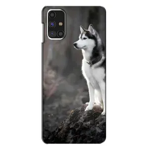 Чехол с Хаски для Samsung Galaxy M31s - (AlphaPrint) (Верный пес)