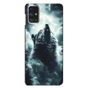 Чехол с картинкой «Хищники» для Samsung Galaxy M31s (Волк в облаках)