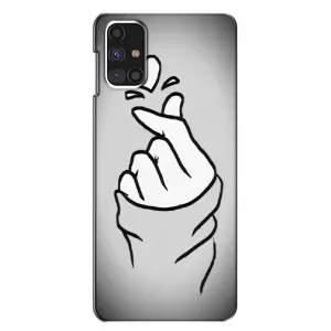Чехол с принтом для Samsung Galaxy M31s (AlphaPrint - Знак сердечка) (Значок Love)
