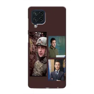 Чохол для Samsung Galaxy M32 (AlphaPrint - с принтом Зеленського) (Президент)