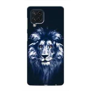 Чохол з картинкою ЛЕВ для Samsung Galaxy M32 (VPrint) (Синій Лев)