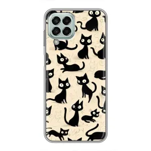 Чехол с рисунком кот на Samsung Galaxy M33 (5G) (M336B) (Черные коты)