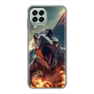 Чехол с картинкой «Хищники» для Samsung Galaxy M33 (5G) (M336B) (Огненный динозавр)
