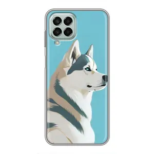 Чехол с Хаски для Samsung Galaxy M33 (5G) (M336B) - (AlphaPrint) (Хаски арт)