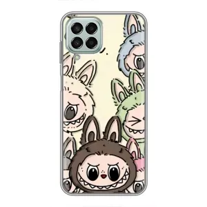 Чехол с Лабубу на Samsung Galaxy M33 (5G) (M336B) (Золотая обезьяна Bored Ape)