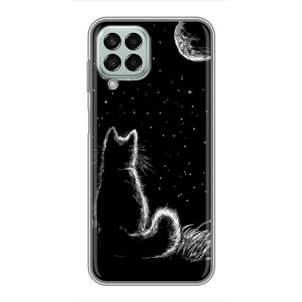 Чохол з принтом «Котик і місяць» для Samsung Galaxy M33 (5G) (M336B) Чохол з принтом «Котик і місяць» для Samsung Galaxy M33 (5G) (M336B)