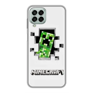 Чехол Майнкрафт на Samsung Galaxy M33 (5G) (M336B) (AlphaPrint) Minecraft (крипер Майнкрафт)