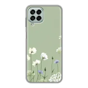 Чохол з квітковим принтом на Samsung Galaxy M33 (5G) (М336B) (Квіти на зеленому)