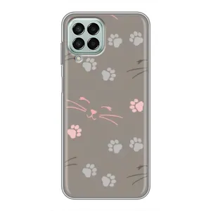 Чехол с рисунком кот на Samsung Galaxy M33 (5G) (M336B) (Лапы и усы)