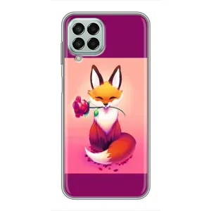 Чехлы с картинкой Лисички для Samsung Galaxy M33 (5G) (M336B) (VPrint) (Лисичка с розочкой)