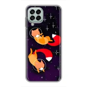 Чехлы с картинкой Лисички для Samsung Galaxy M33 (5G) (M336B) (VPrint) (Лисички космонавты)
