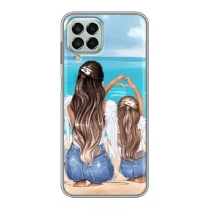 Чехол с печатью для Samsung Galaxy M33 (5G) (M336B) - (Мама с ребенком) (AlphaPrint) (Мама с доченькой)