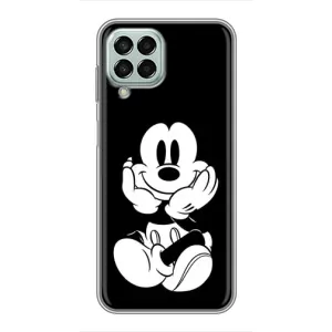 Эксклюзивный чехол для Samsung Galaxy M33 (5G) (M336B) (AlphaPrint - Мультяшные) (Микки на черном)