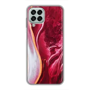 Чохол для Samsung Galaxy M33 (5G) (М336B) - з принтом (Дизайнерські) (AlphaPrint) (Мрамор червоний)