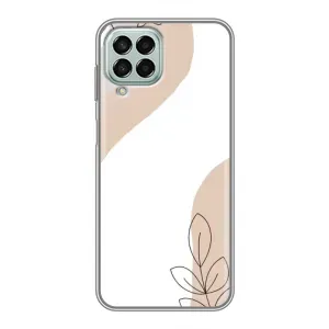 Силконовий чохол з принтом в квітах на Samsung Galaxy M33 (5G) (M336B) (Нюдова гілочка абстракція)