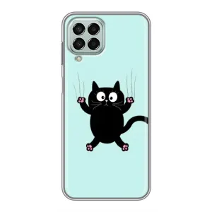 Чехол с принтом для Samsung Galaxy M33 (5G) (M336B) (AlphaPrint) Модные коты (Падающий кот)