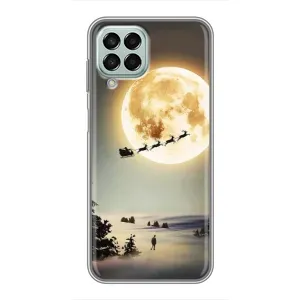 Новогодние, Праздничные Чехлы для Samsung Galaxy M33 (5G) (M336B) - 2024 год (Санта на луне)