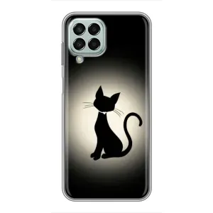 Чехол с принтом для Samsung Galaxy M33 (5G) (M336B) (AlphaPrint) Модные коты (Силуэт котика)