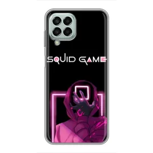 Чохол Гра в кальмара для Samsung Galaxy M33 (5G) (M336B) (Неоновий охоронець гри)