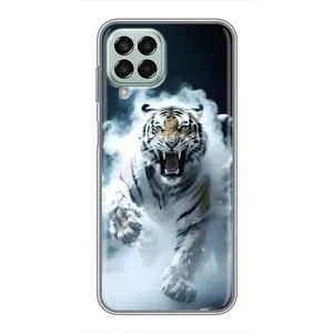 Чехол с картинкой «Хищники» для Samsung Galaxy M33 (5G) (M336B) (Белый тигр в дыму)